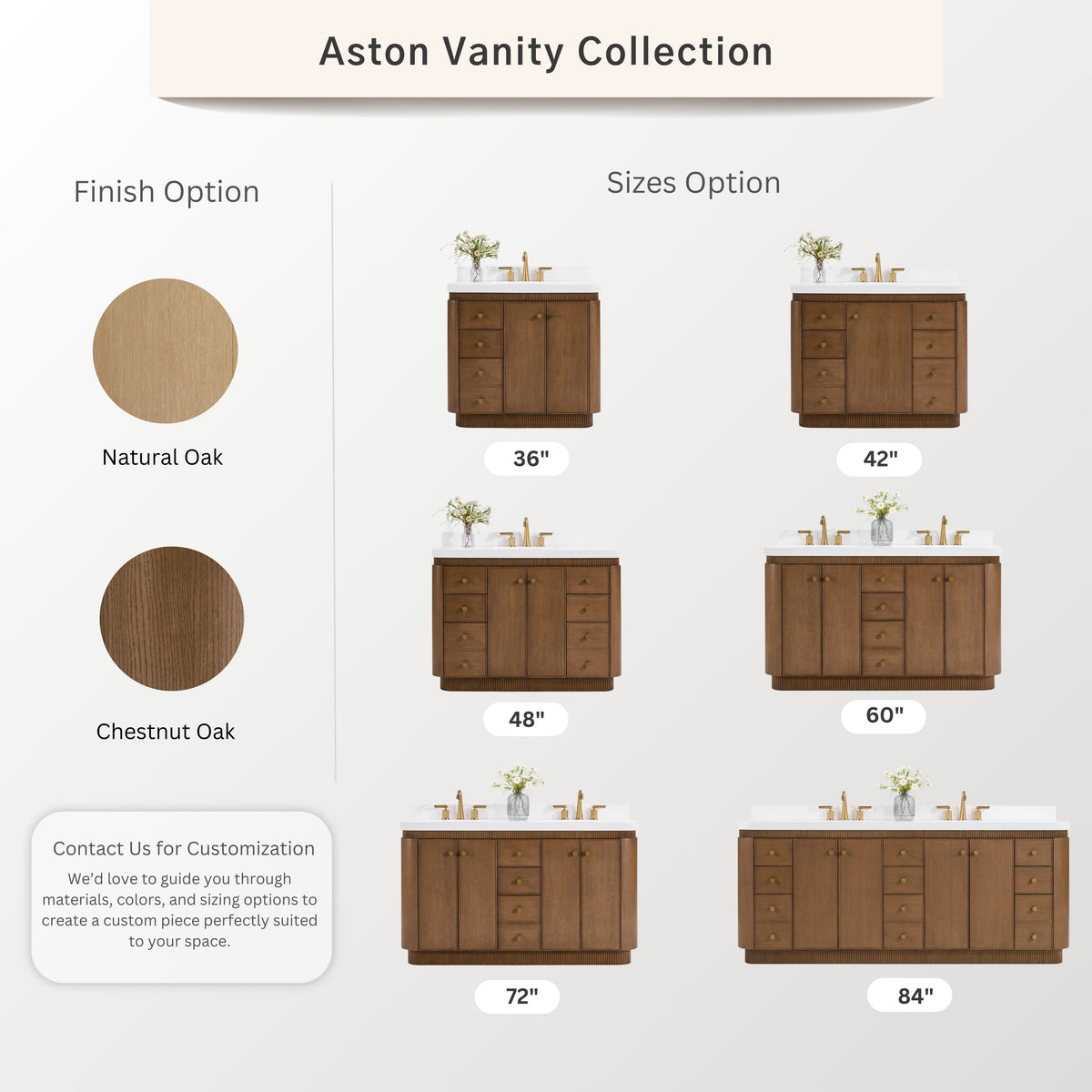 Aston 42" Bath Vanity Set with Alpine White Quartz Top
