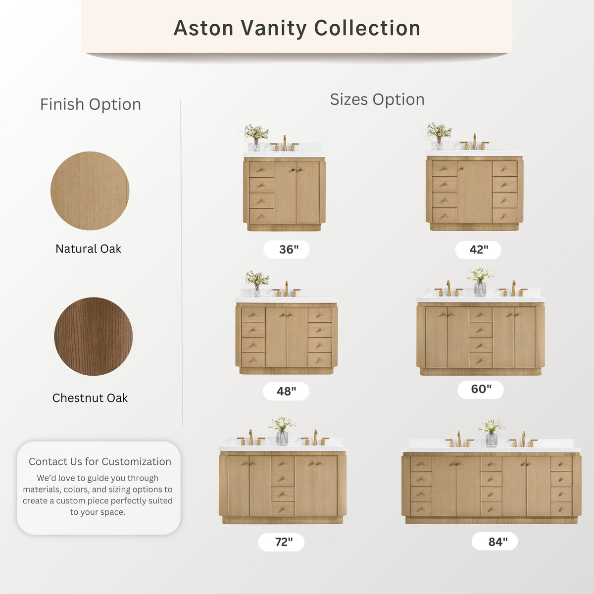 Aston 42" Bath Vanity Set with Alpine White Quartz Top