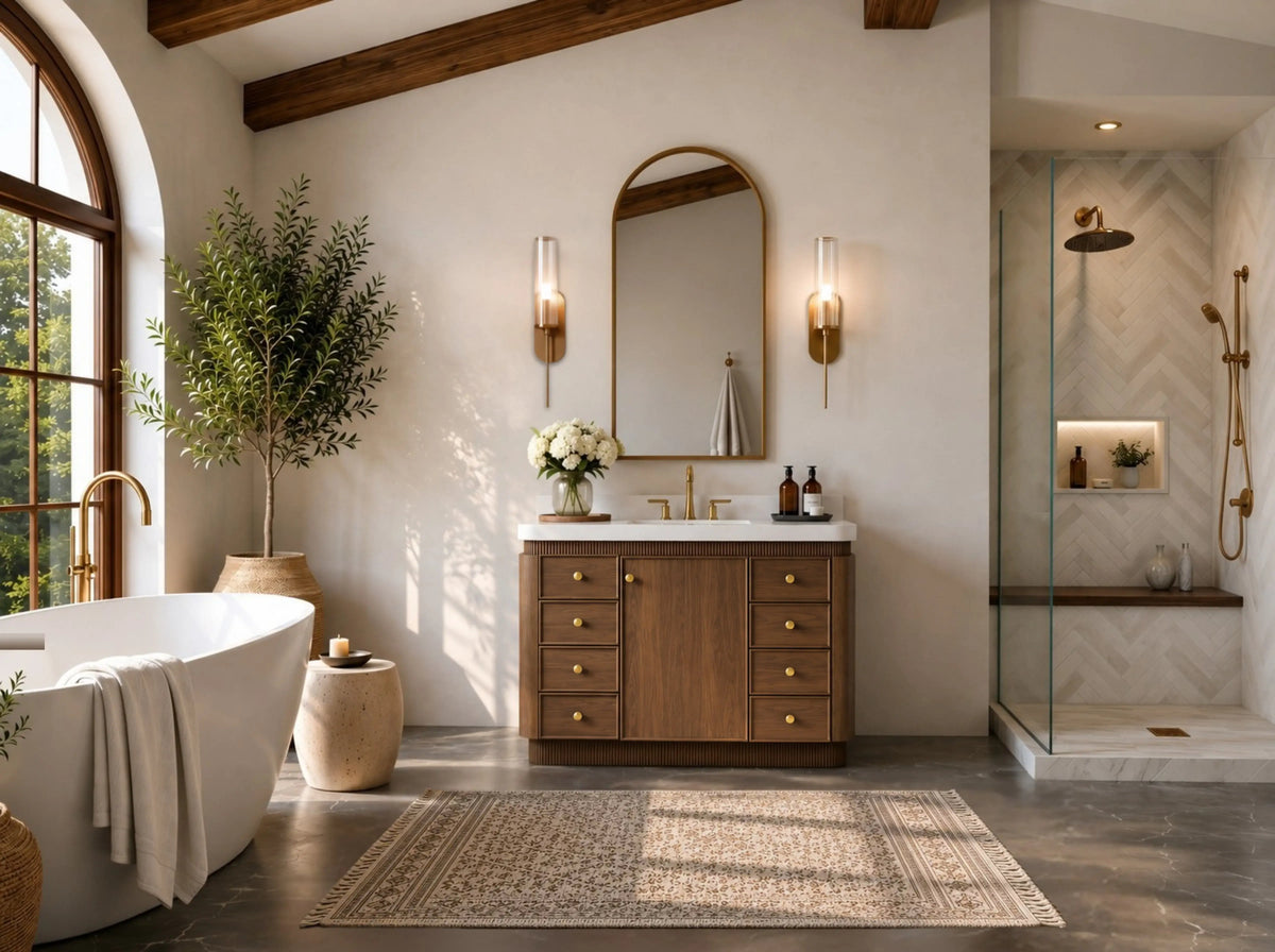 Aston 42" Bath Vanity Set with Alpine White Quartz Top