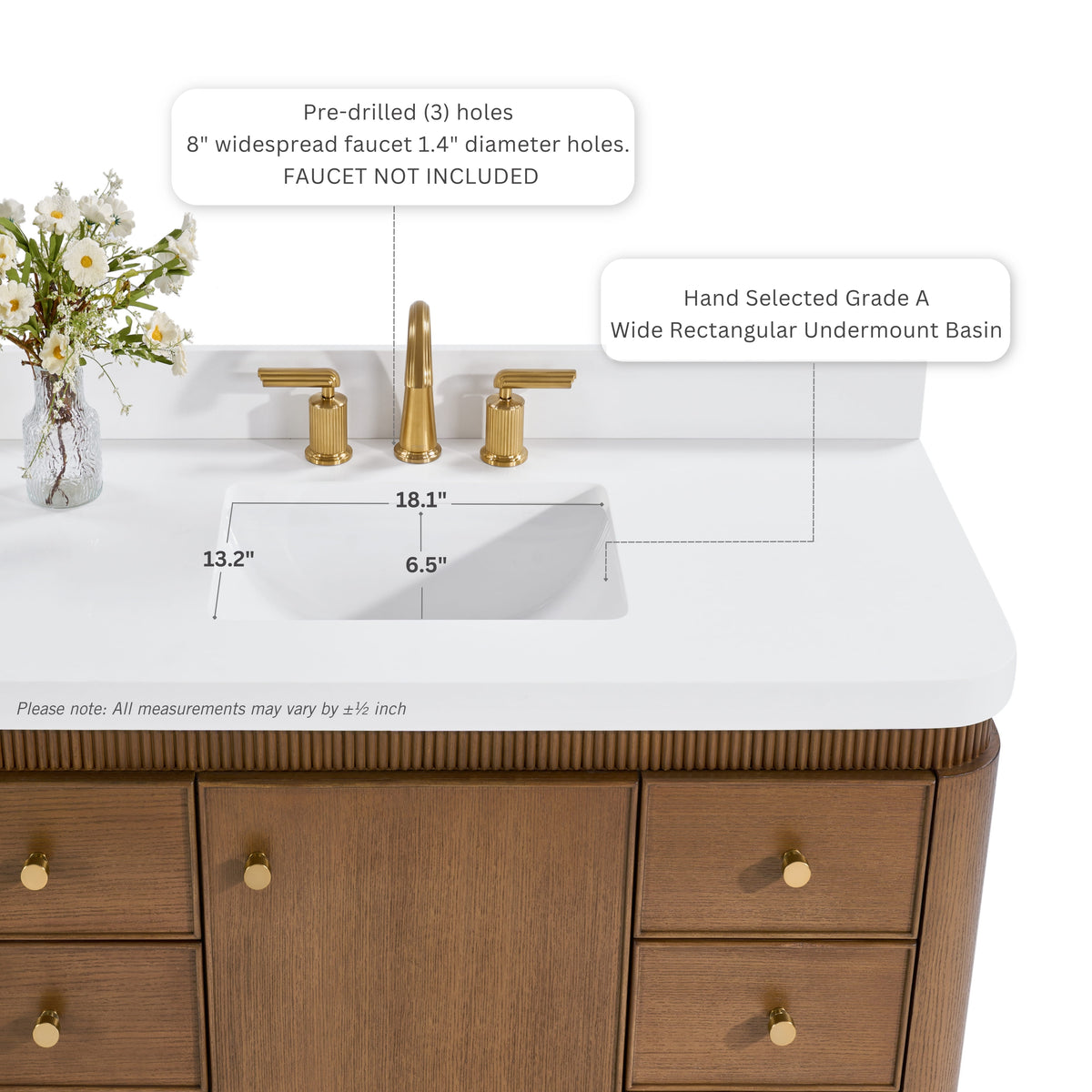 Aston 42" Bath Vanity Set with Alpine White Quartz Top
