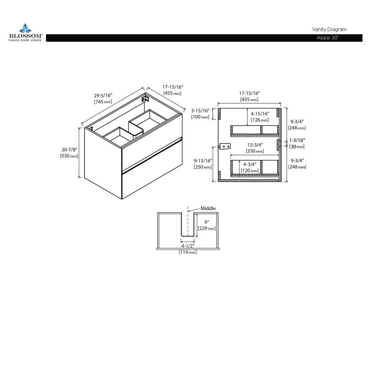 Assisi 36″ Vanity Double Sink