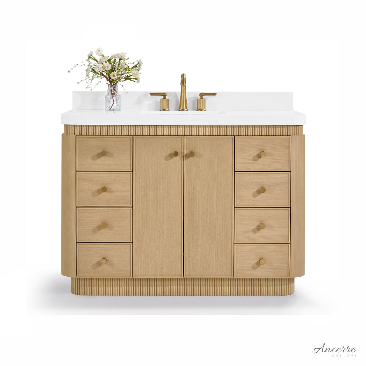 Aston 48-inch bathroom vanity in American Oak