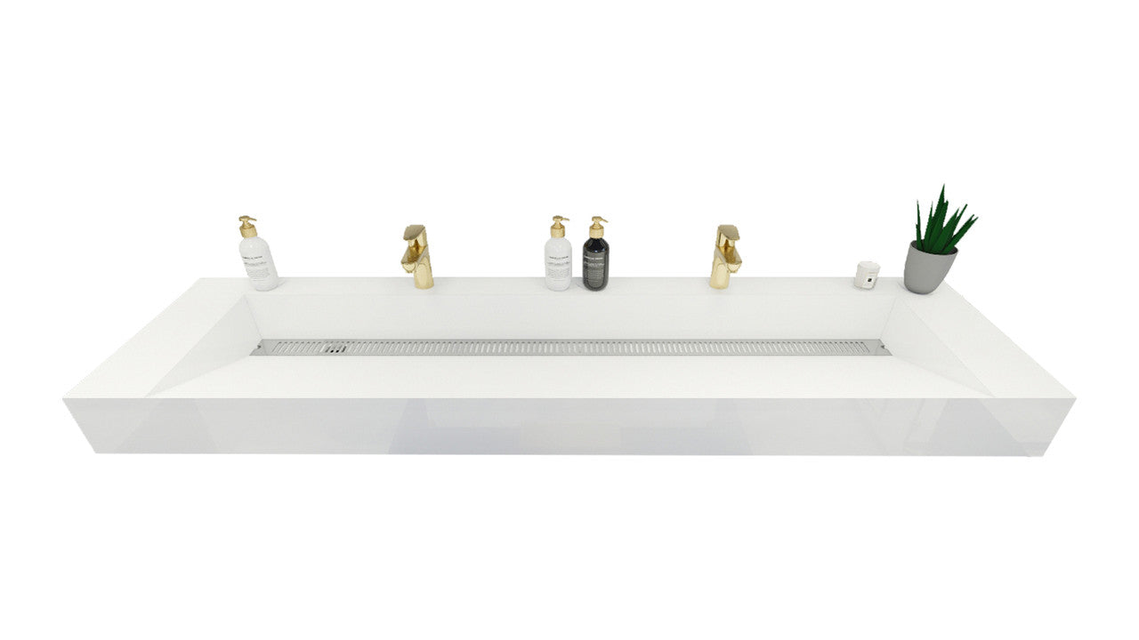 FELIX 84'' Acrylic Double Sink Top