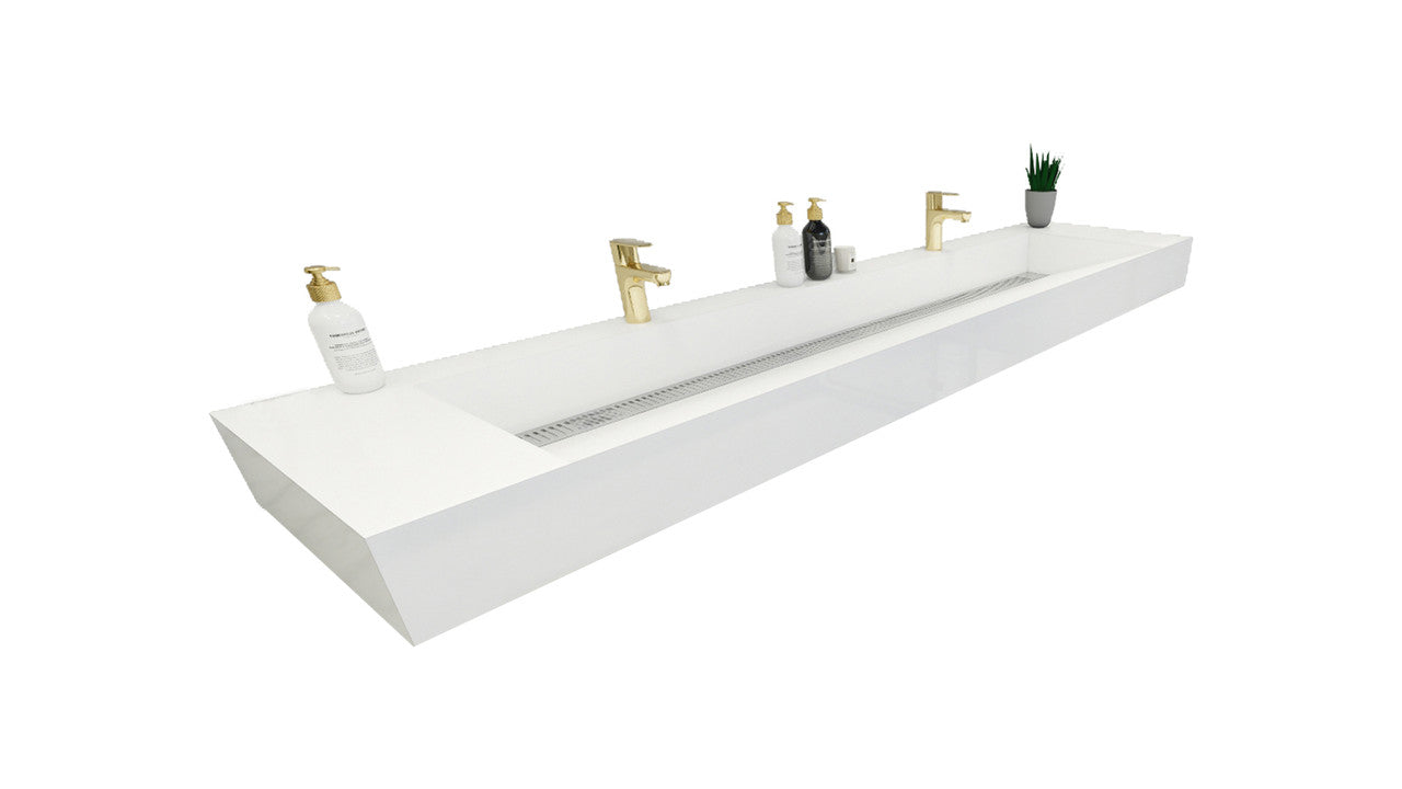 FELIX 84'' Acrylic Double Sink Top