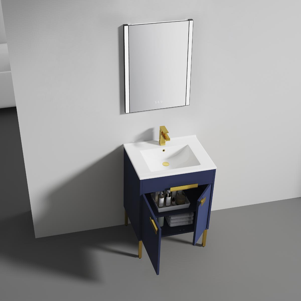 Bari 24″ Vanity With Ceramic Sink- Modern Bathroom Vanity