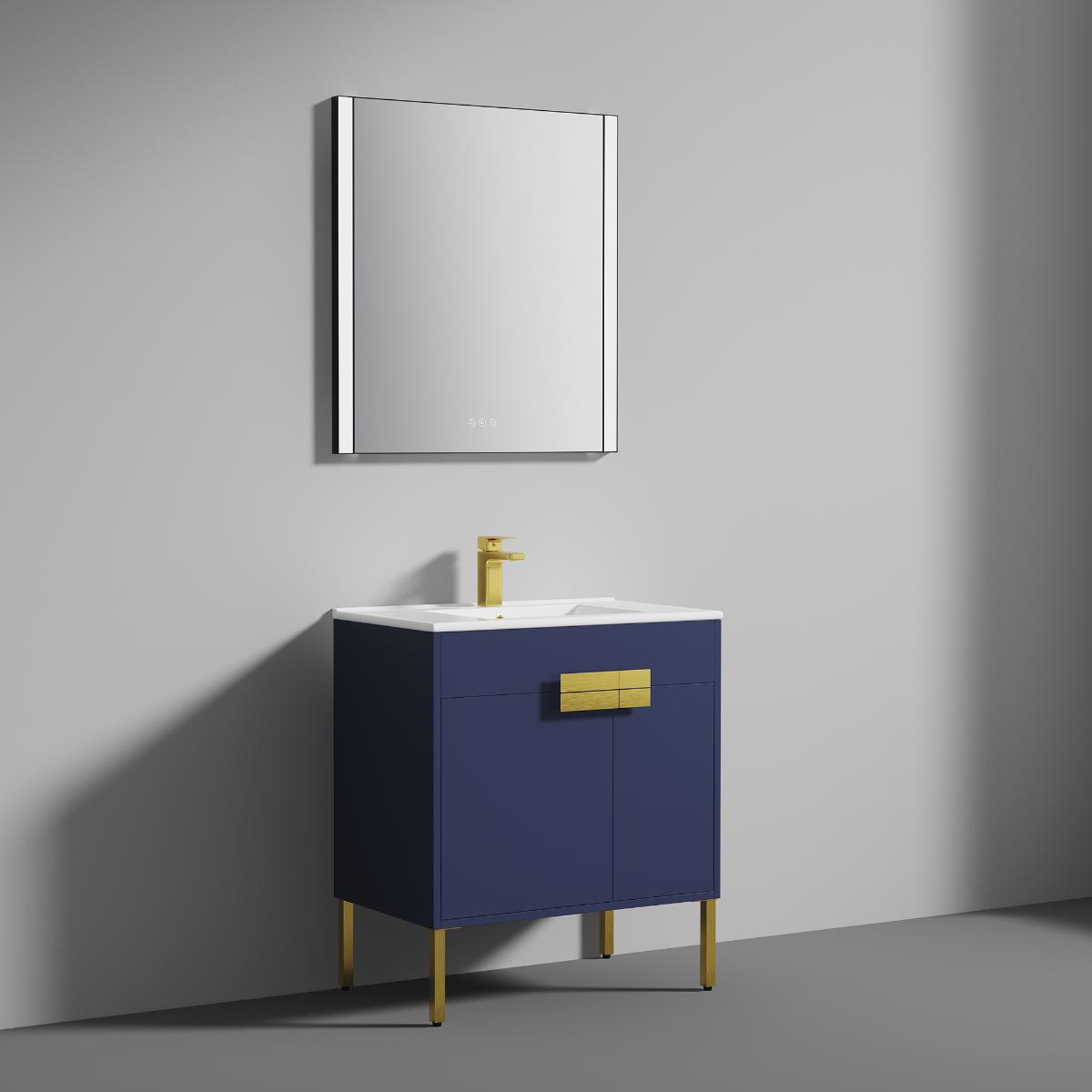 Bari 30″ Vanity with Ceramic Sink Vanity Plus- Modern Bathroom Vanity