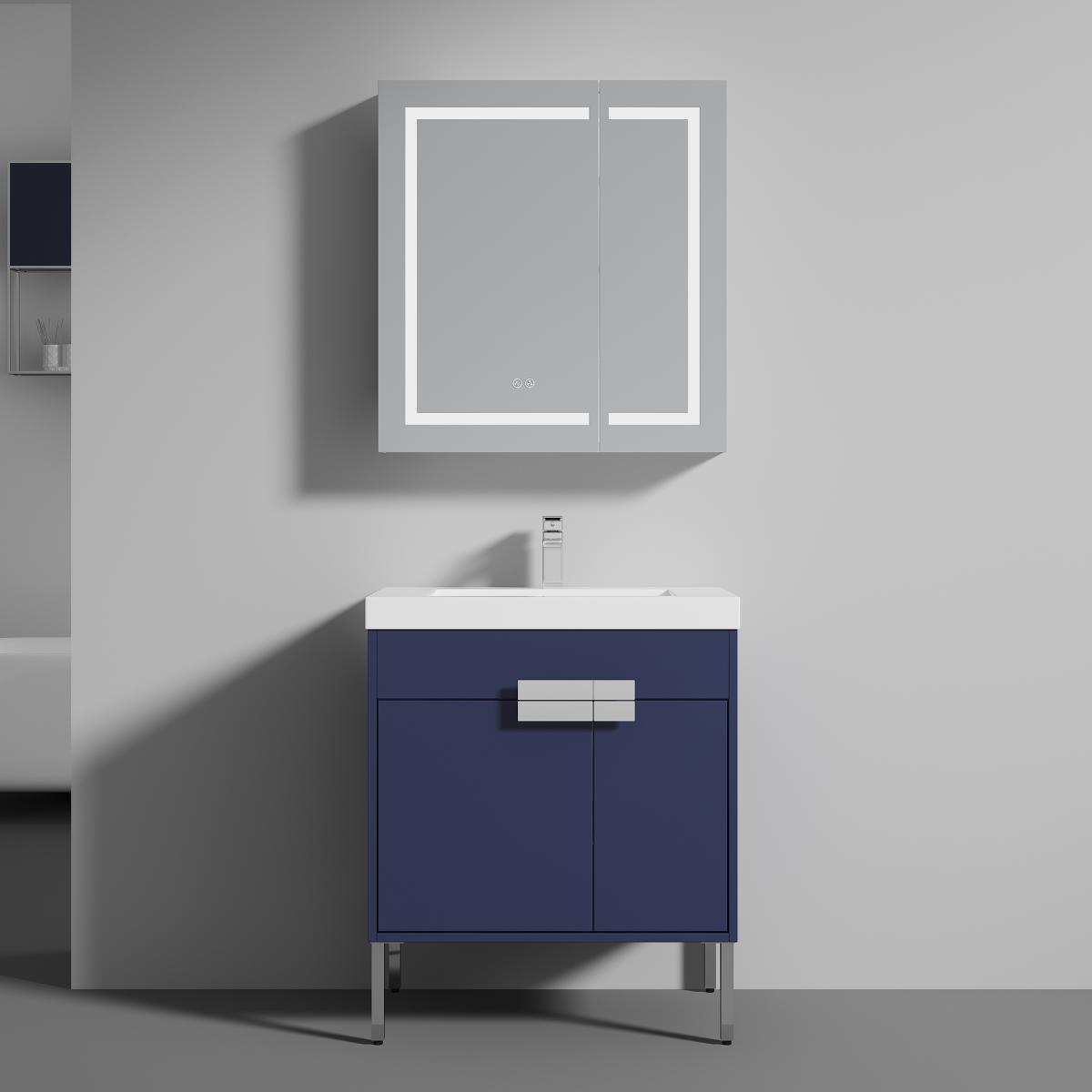 Bari 30″ Vanity with Ceramic Sink Vanity Plus- Modern Bathroom Vanity