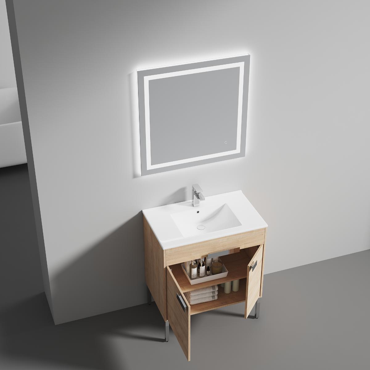 Bari 30″ Vanity with Ceramic Sink- Modern Bathroom Vanity