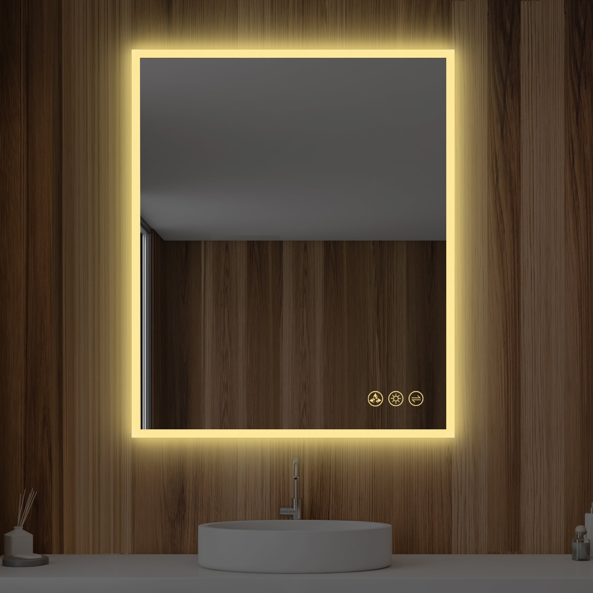 Beta 30″x 36″ LED Mirror with Frosted Sides