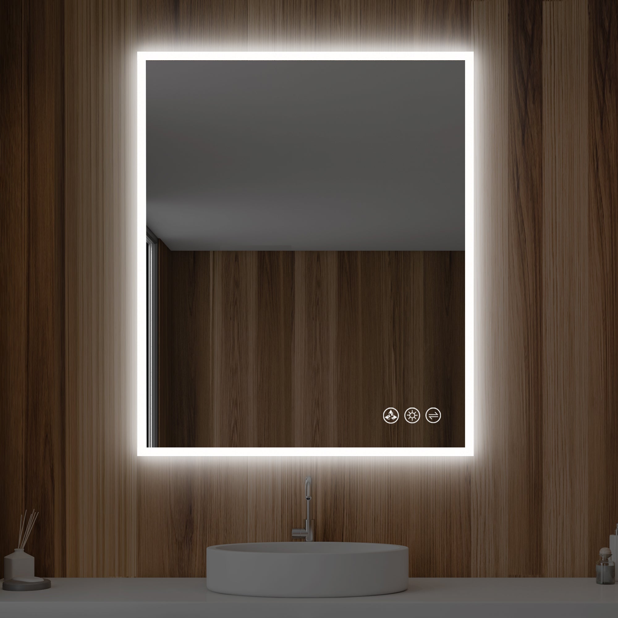 Beta 30″x 36″ LED Mirror with Frosted Sides