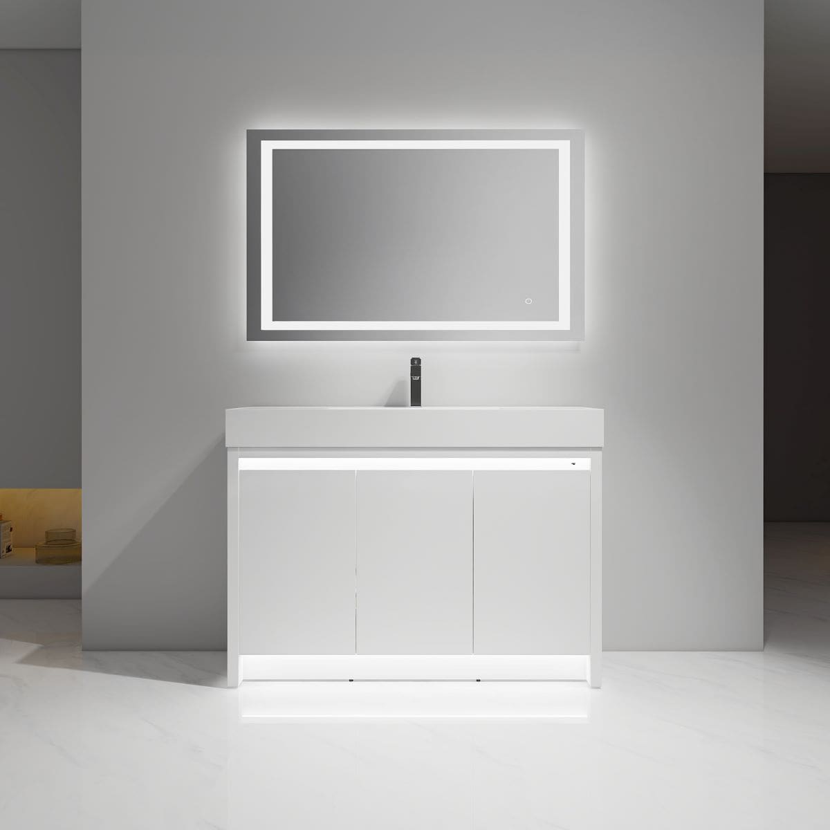 Capri 48″ Vanity Dual LED Illuminated Cabinets
