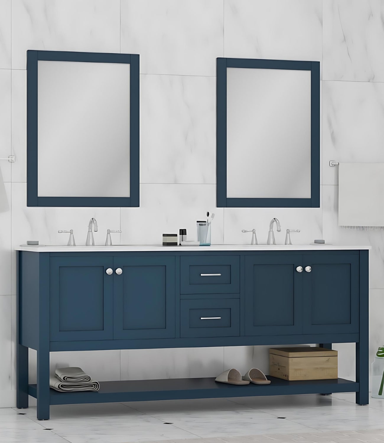 Contemporary Bathroom vanities waiting to find their next home!