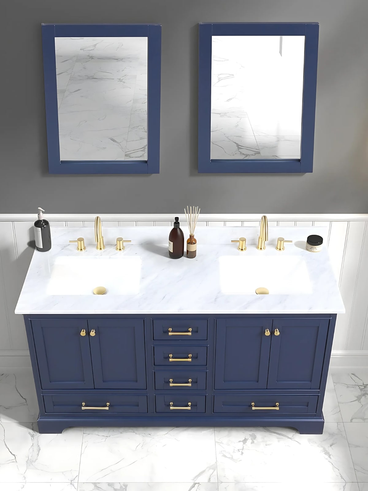 Freestanding Double Sink Basin bathroom vanity