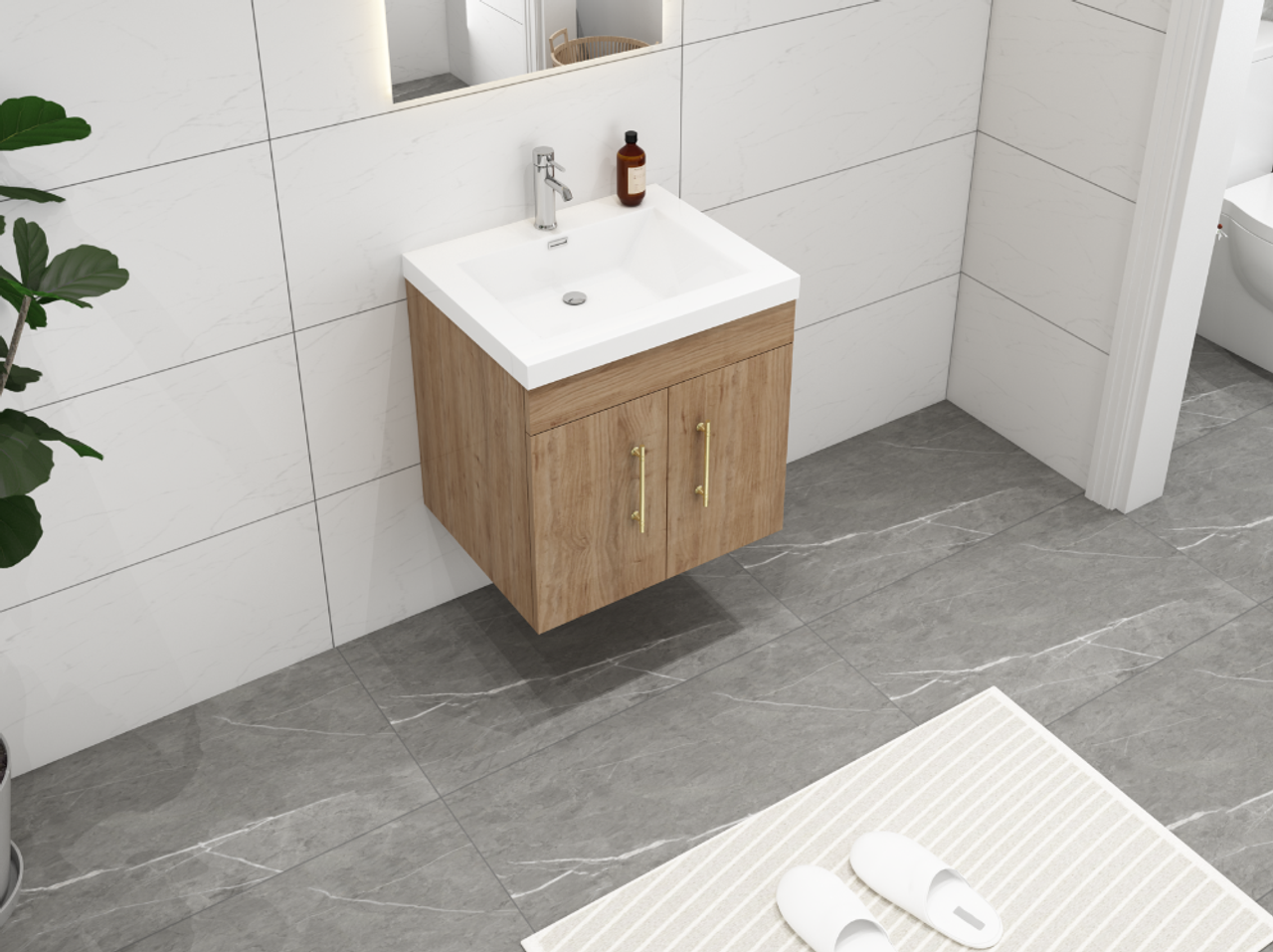Eliza 24'' Wall Mount Vanity With Single Sink Vanity Plus - Luxury Bathroom Vanity