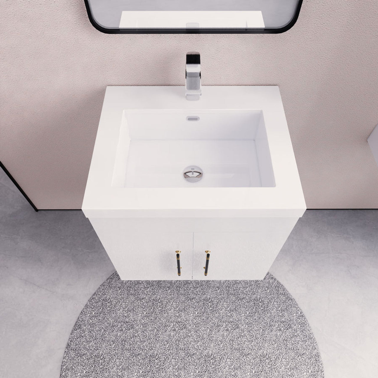 Eliza 24'' Wall Mounting Vanity With Single Sink Vanity Plus - Luxury Bathroom Vanity