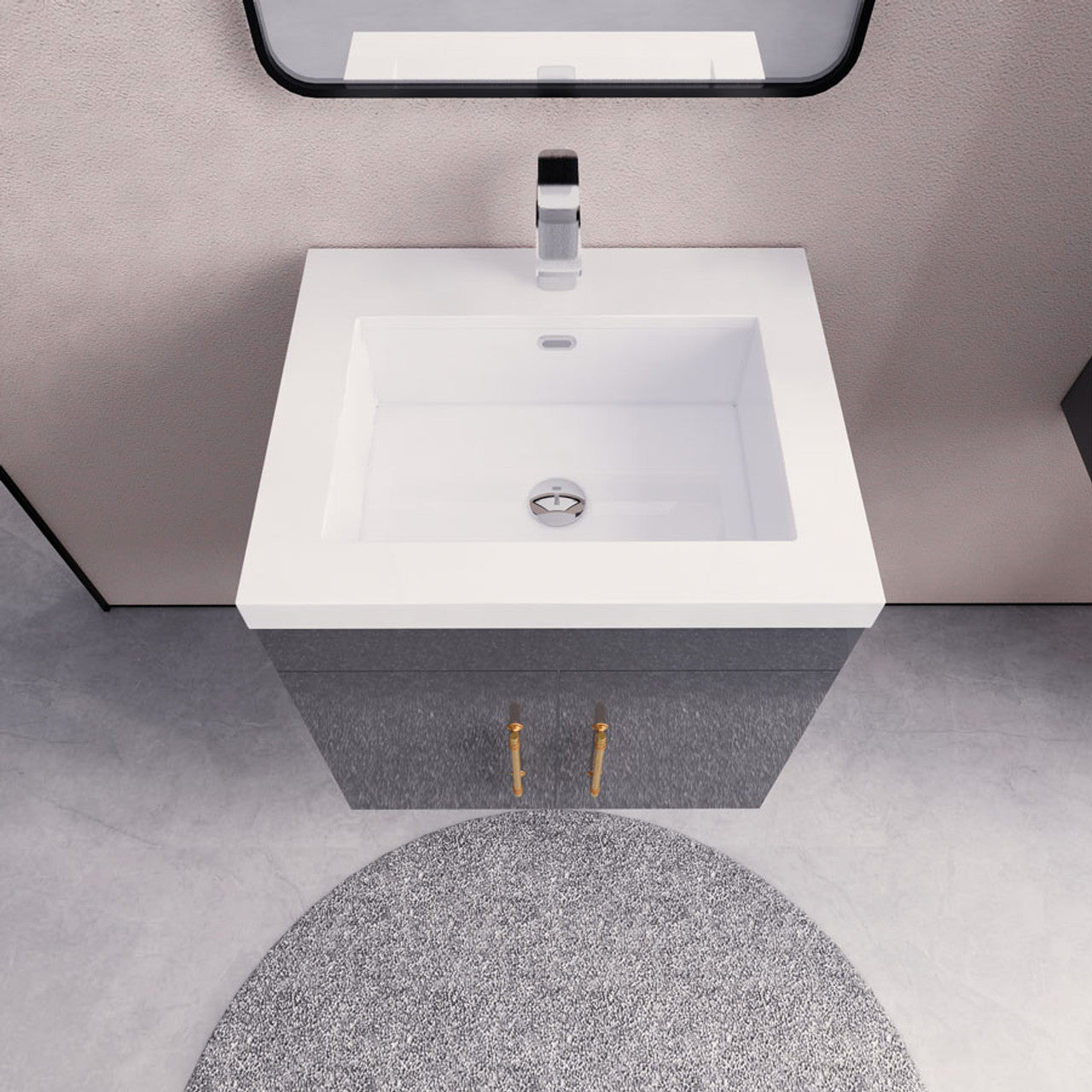 Eliza 24'' Wall Mounting Vanity With Single Sink - Luxury Bathroom Vanity