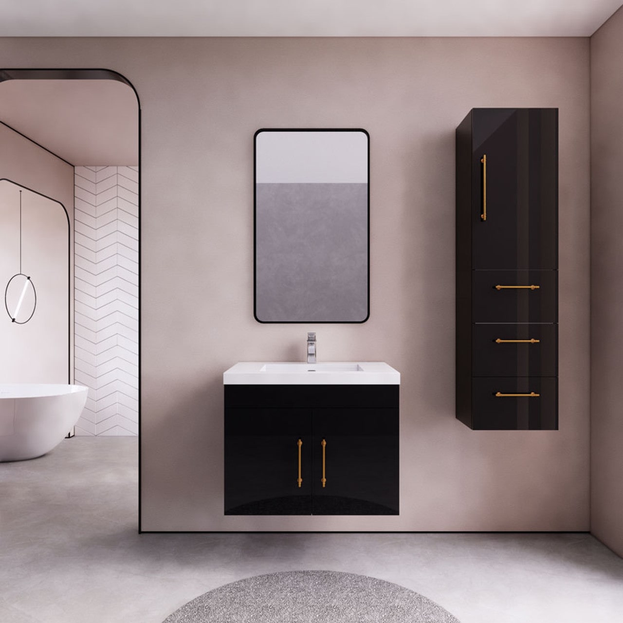 Eliza 30'' Vanity with Acrylic Top - Luxury Bathroom Vanity