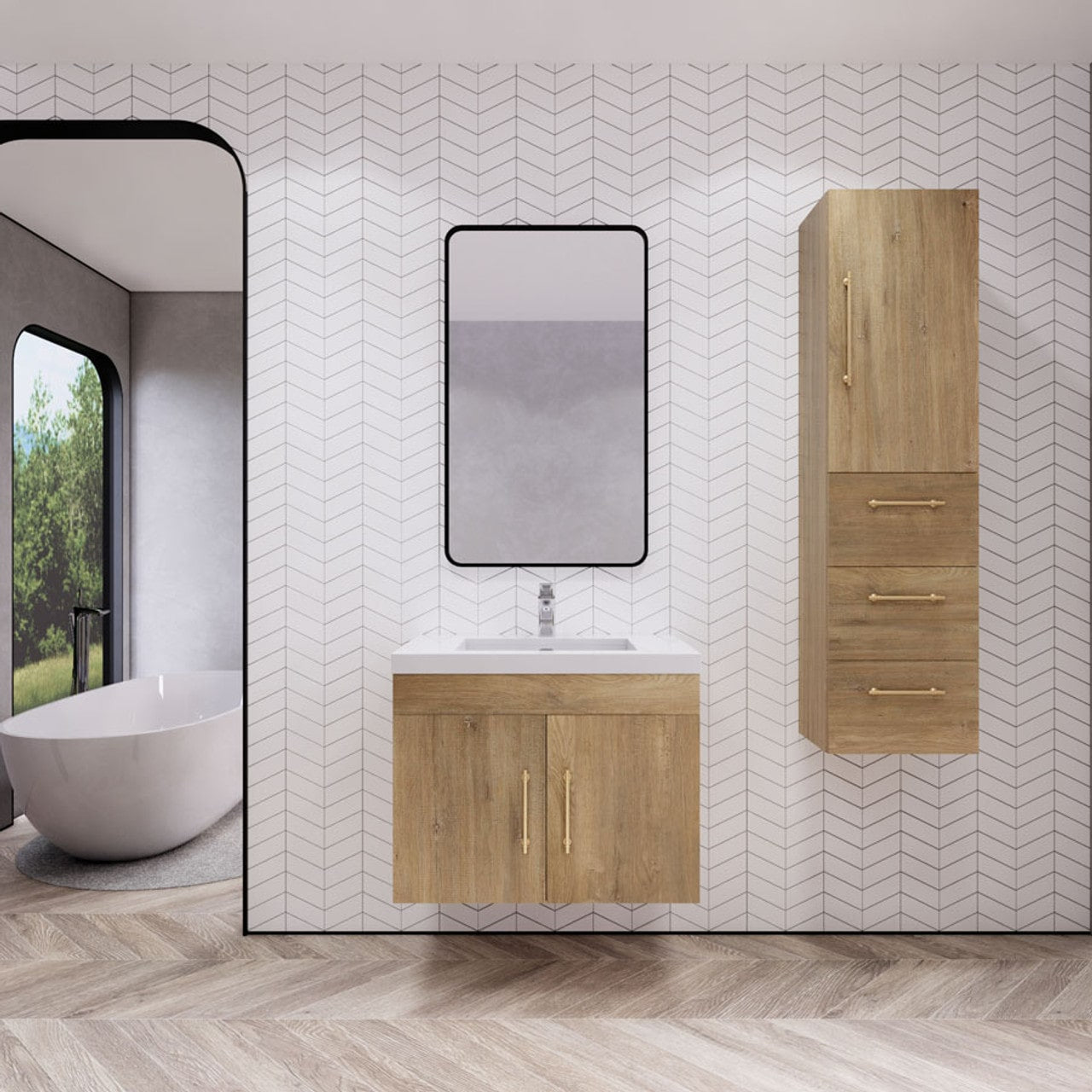 Eliza 30'' Bathroom Vanity with Acrylic Top - Luxury Bathroom Vanity