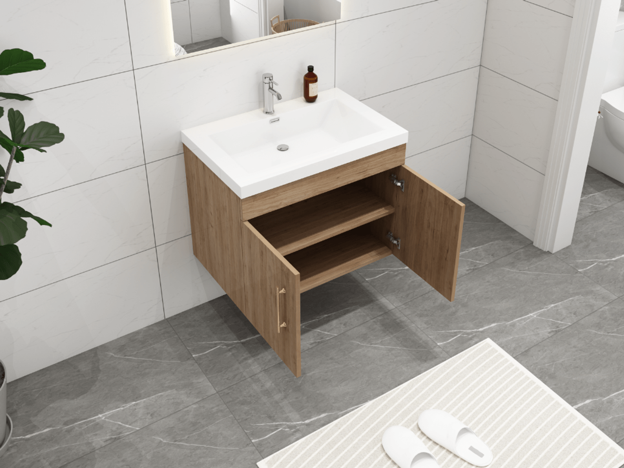 Eliza 30'' Wall Mount Bathroom Vanity with Single Sink - Luxury Bathroom Vanity