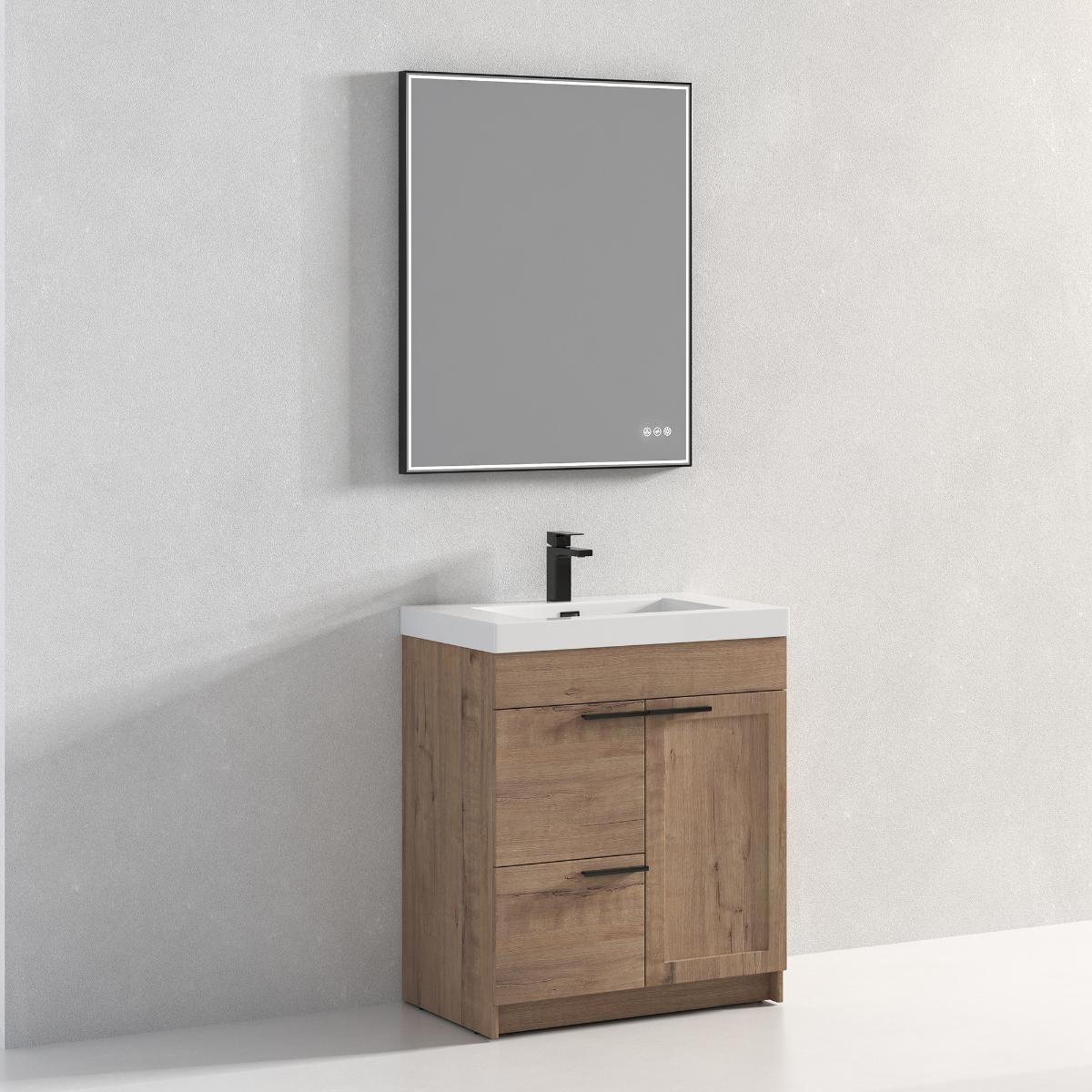 Hanover 30″ Free-Standing Vanity with Acrylic Top Vanity Plus - Contemporary Bathroom Vanity