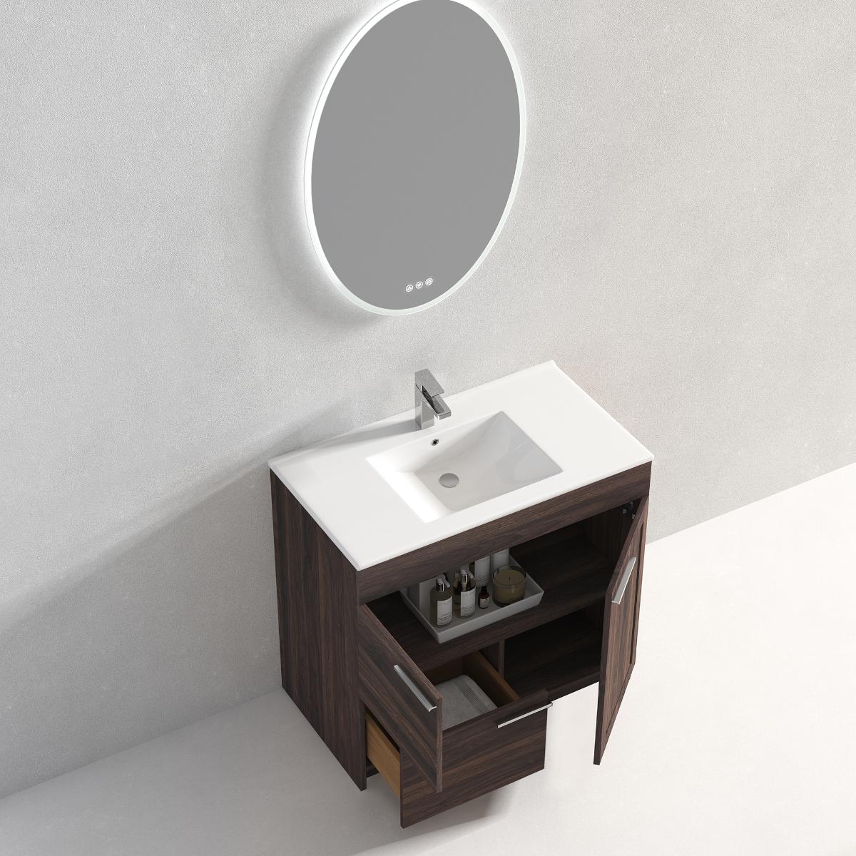 Hanover 36″ Free-Standing Vanity with Acrylic Top Vanity Plus - Contemporary Bathroom Vanity