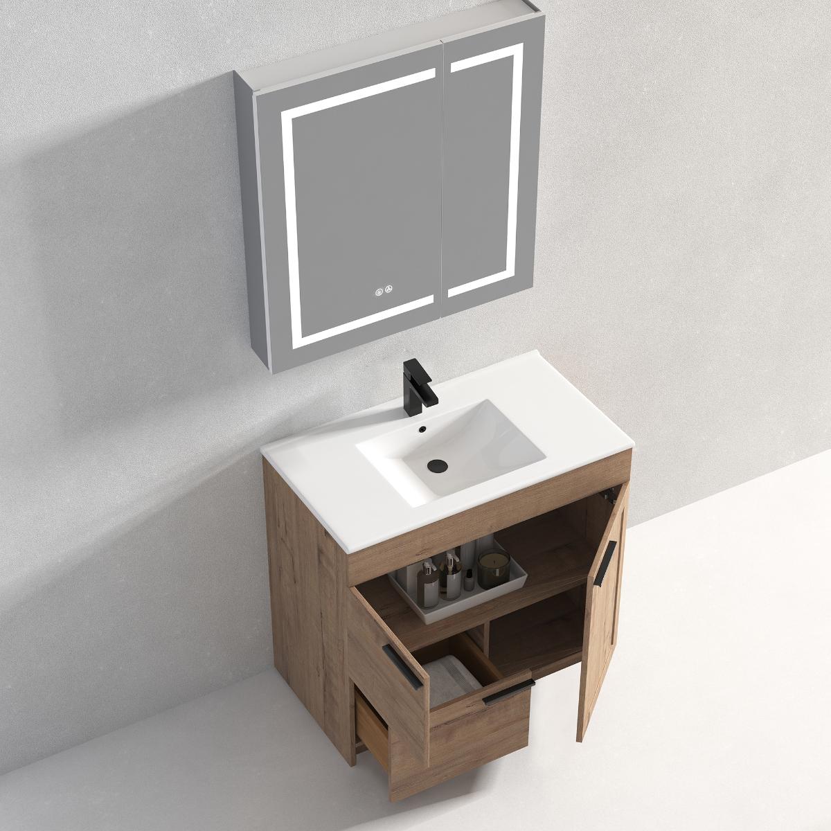 Hanover 36″ Free-Standing Vanity with Acrylic Top Vanity Plus - Contemporary Bathroom Vanity