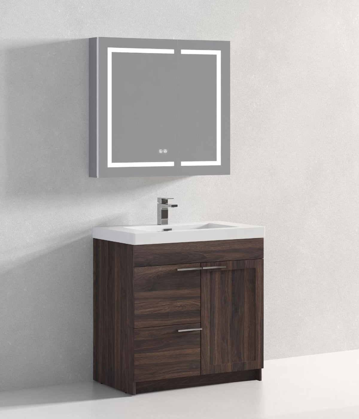 The ALL WOOD Hanover 36 from blossom may be the best value  bathroom wood vanity we offer