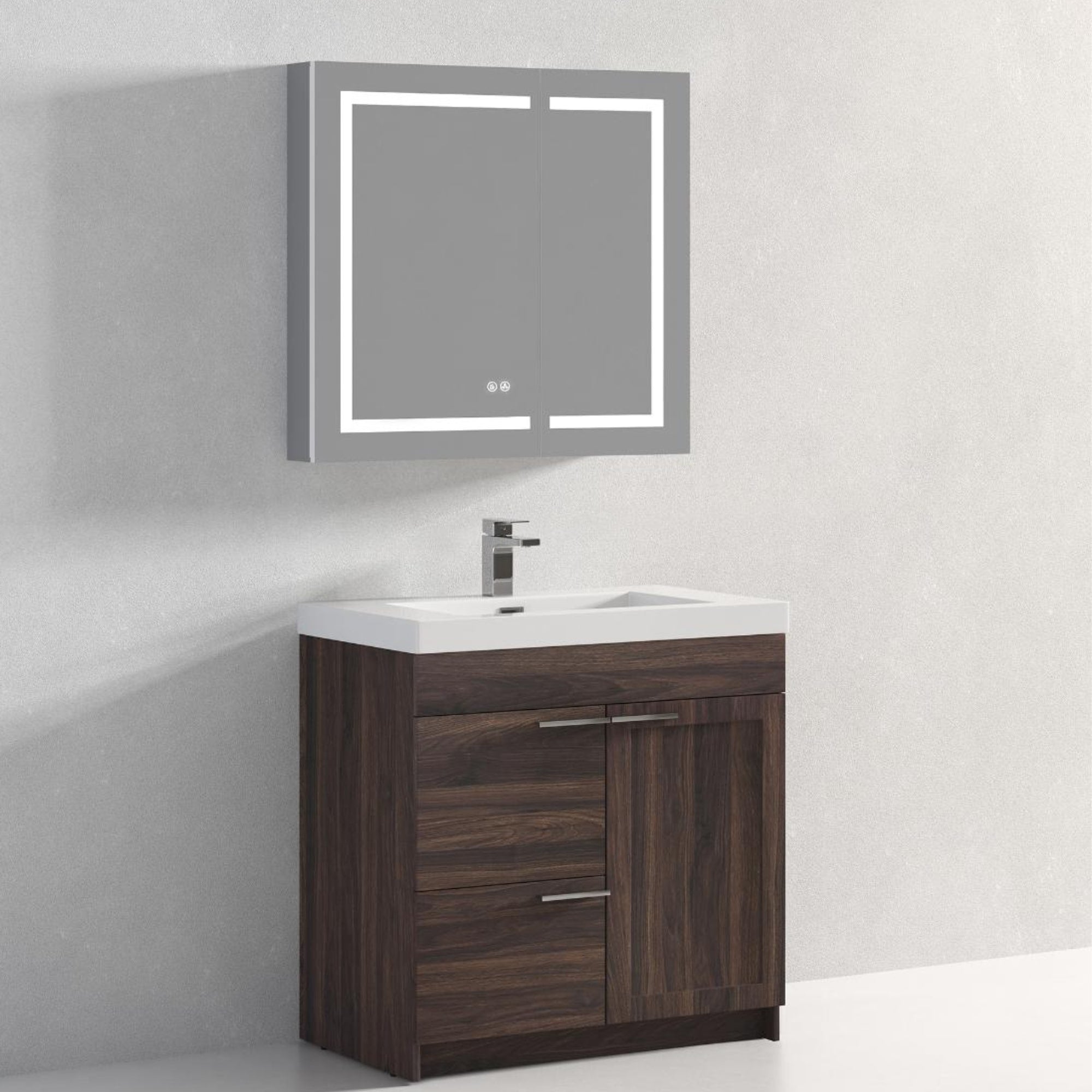 The Hanover is a cross between modern and contemporary bathroom vanity.