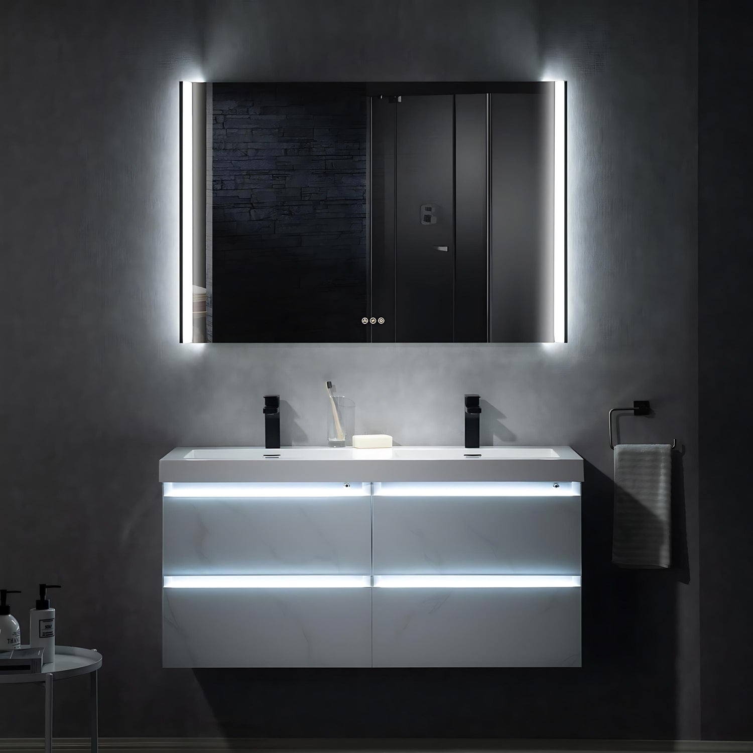 48 inch premium bathroom vanity with double sink