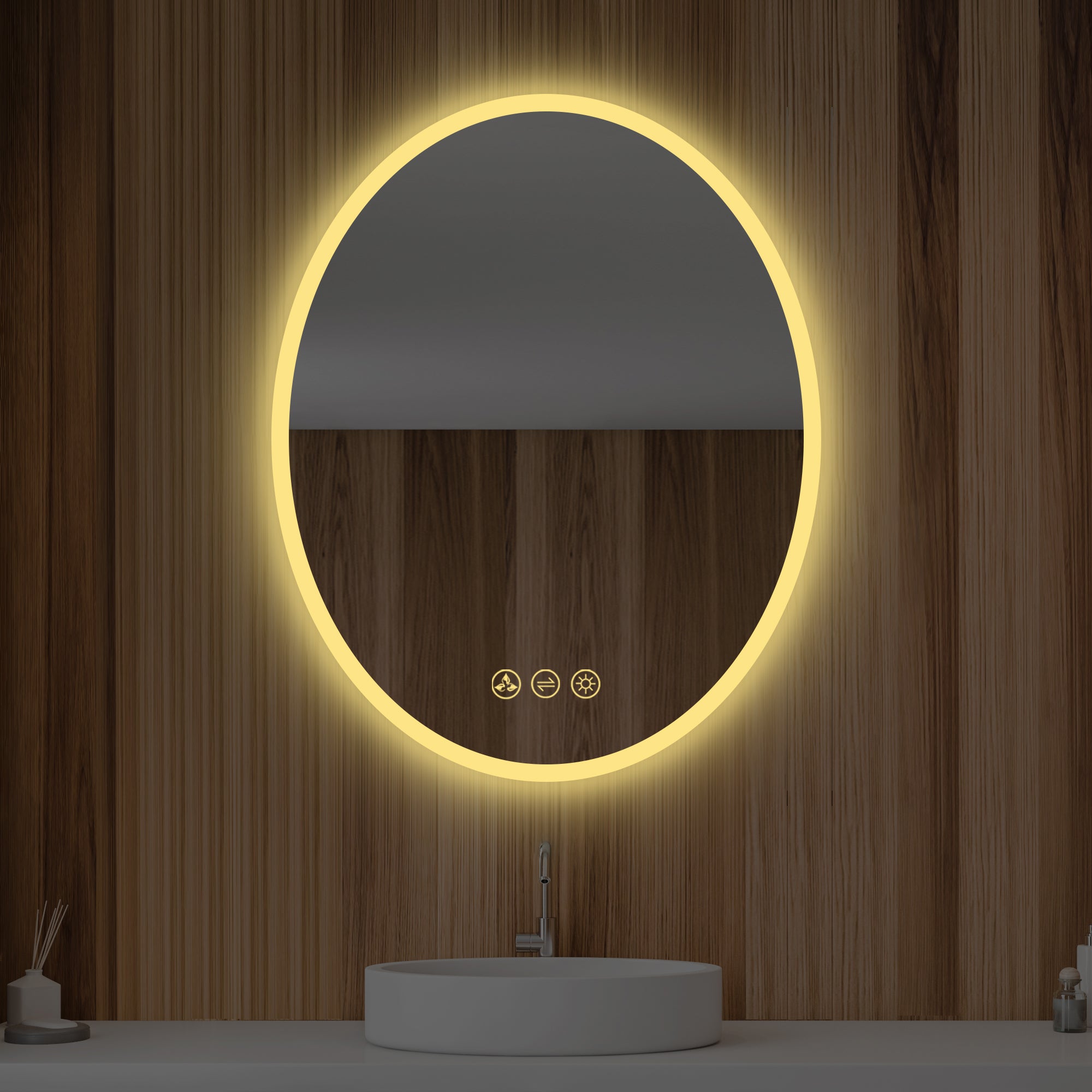 Oval 24" Oval LED Mirror