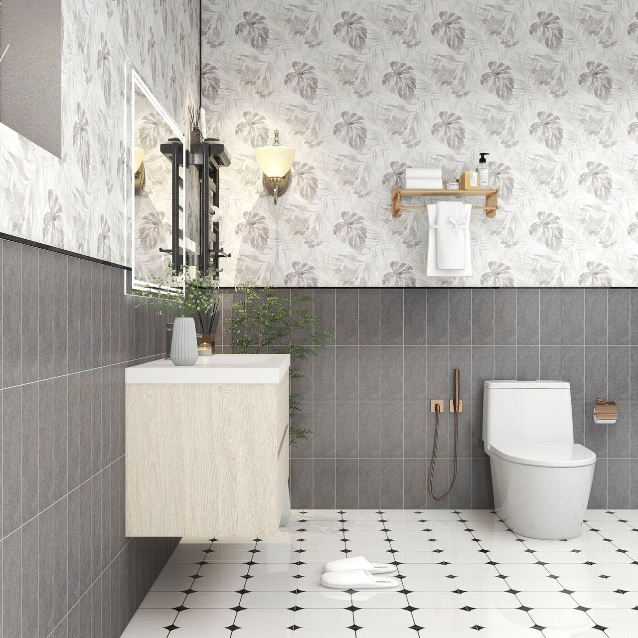 Louis 48" Modern Wall-Mounted Vanity