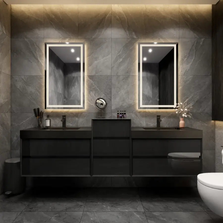 MAX 116" Wall Mounted Vanity with Double Sink