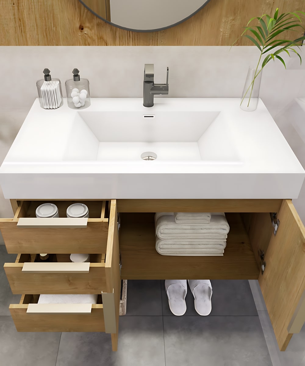 Floating Bathroom Vanity Perfect for your next Bathroom Remodel!