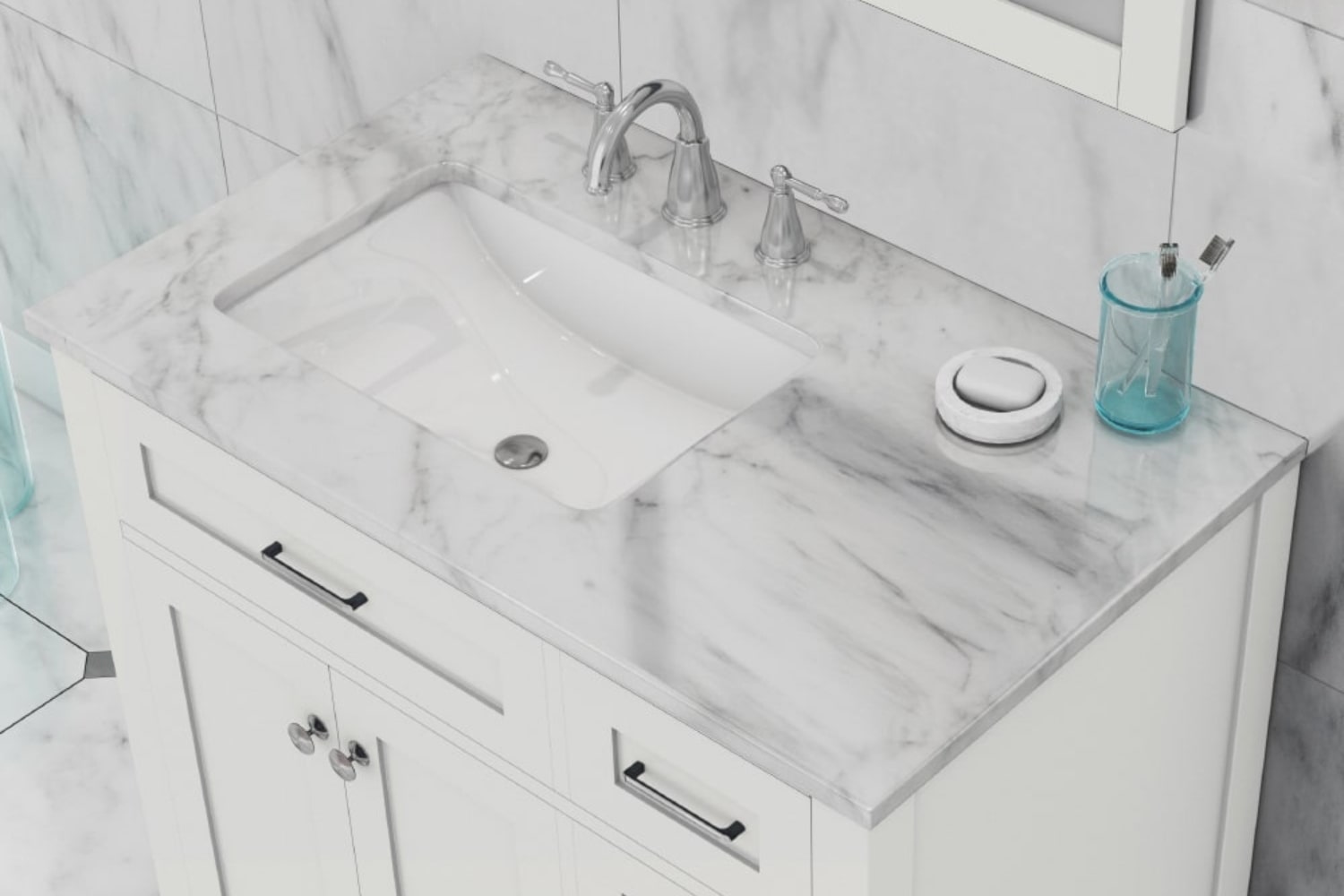 Contemporary Bathroom Vanity with Granite countertop