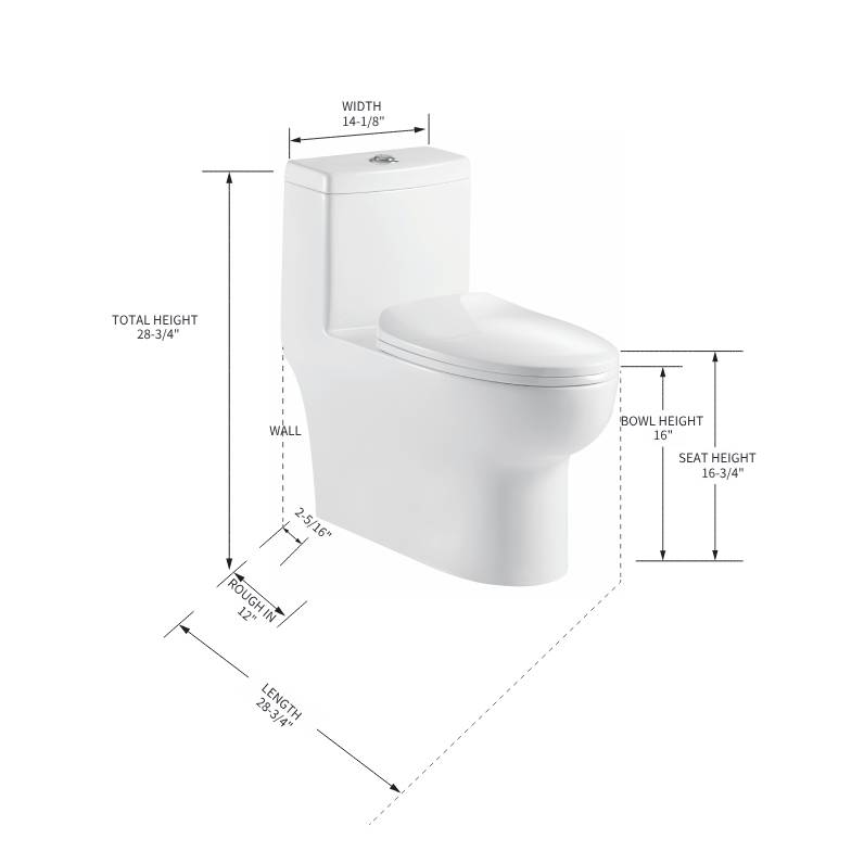 One Piece Toilet - Dual Flush Vanity Plus