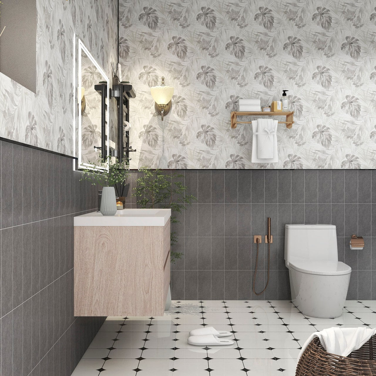 Louis 48" Modern Wall-Mounted Vanity