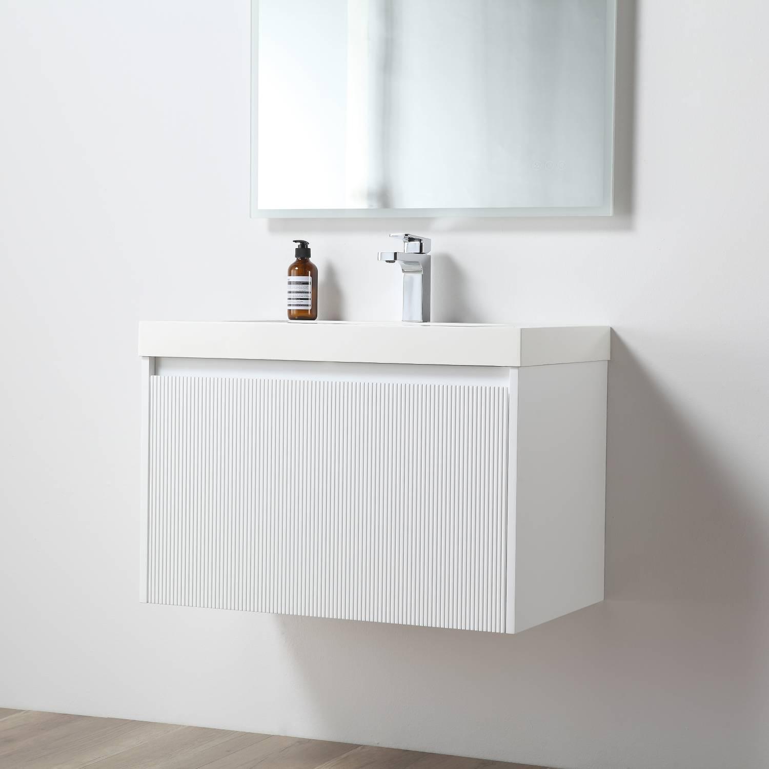 Positano 30″ Vanity with Acrylic Sink Vanity Plus - Luxury Bathroom Vanity