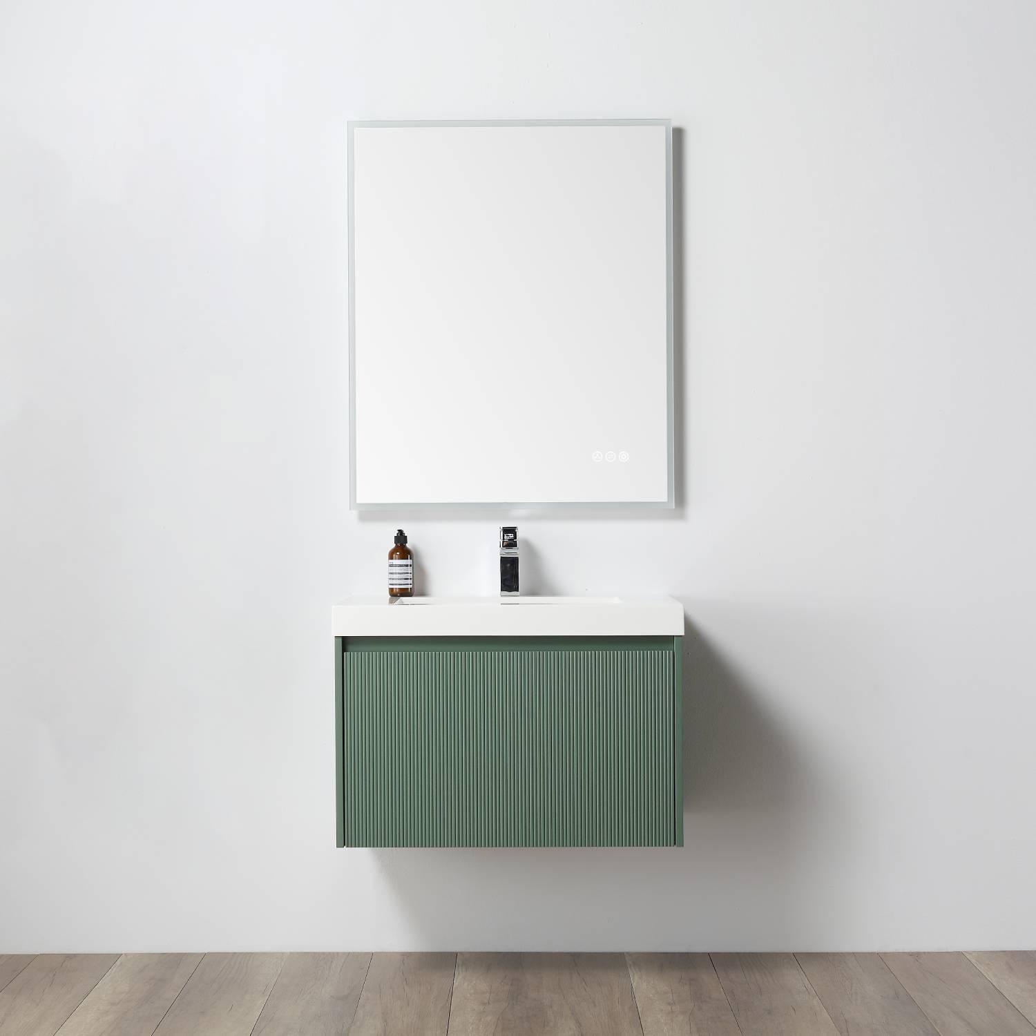 Positano 30″ Vanity with Acrylic Sink Luxury Bathroom Vanity