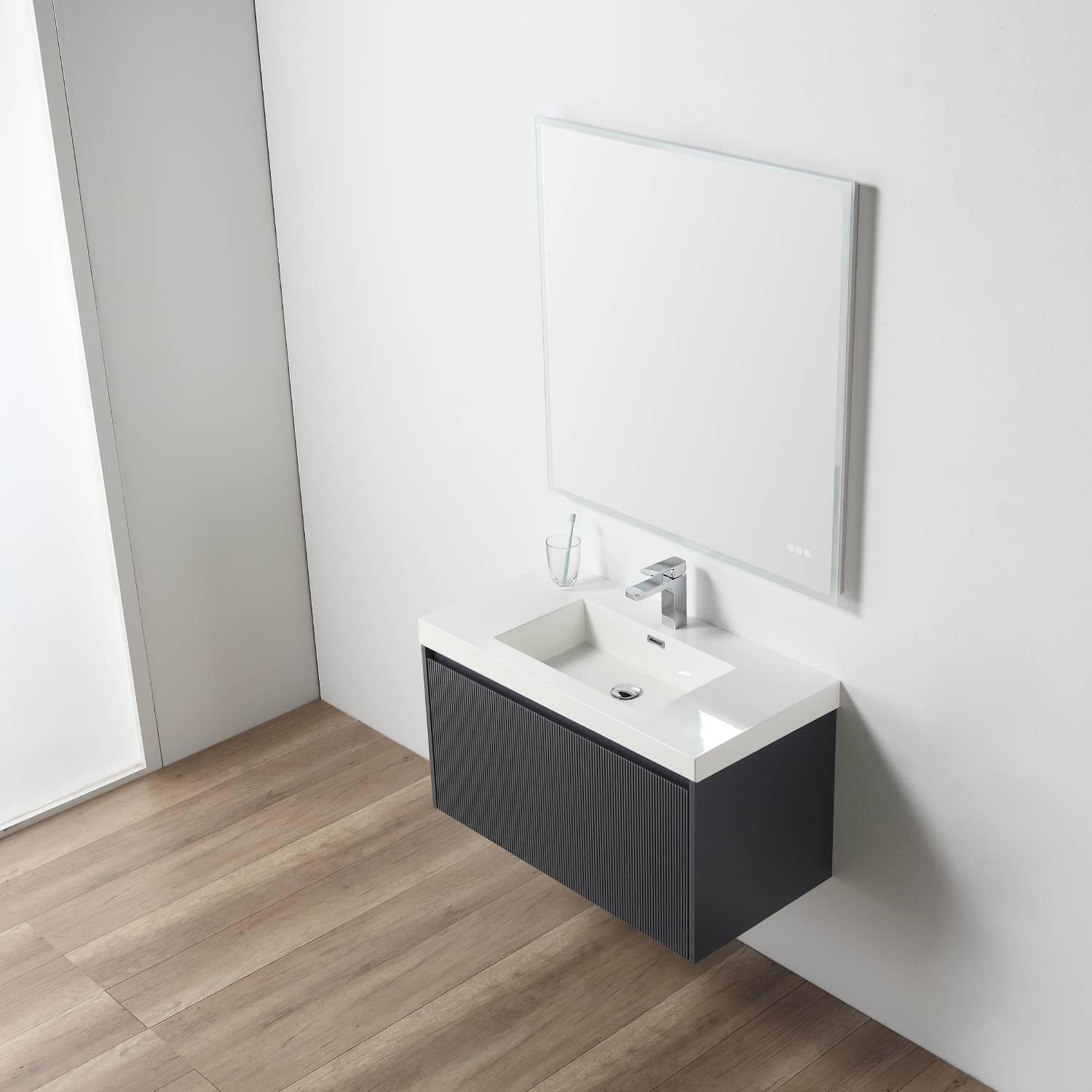 Positano 36″ Vanity with Acrylic Sink - Luxury Bathroom Vanity