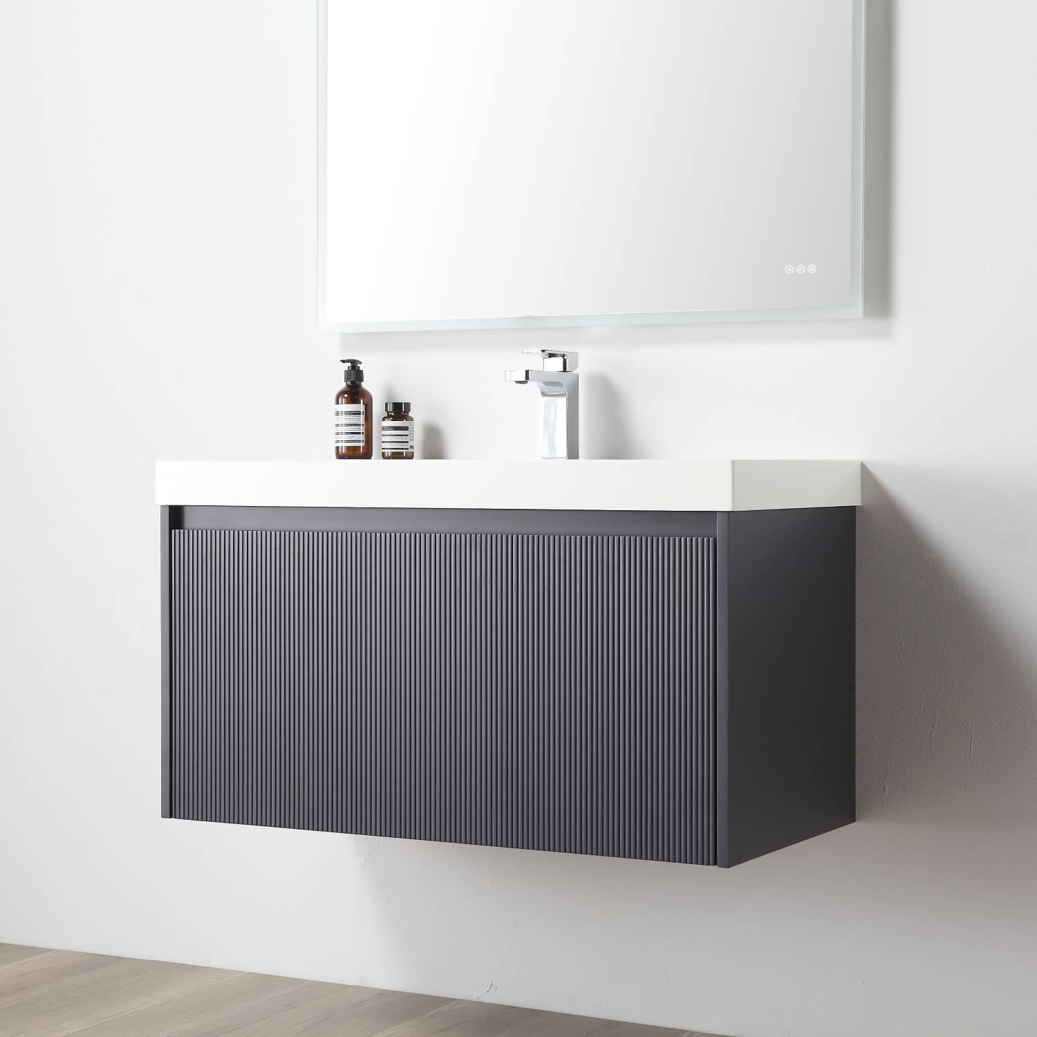 Positano 36″ Luxury Bathroom Vanity with Acrylic Sink