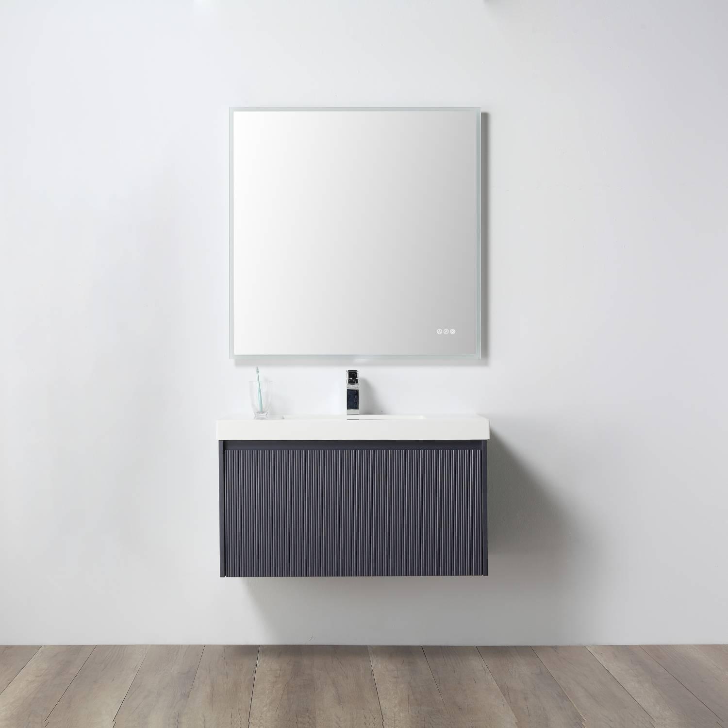 Positano 36″ Vanity with Acrylic Sink - Luxury Bathroom Vanity