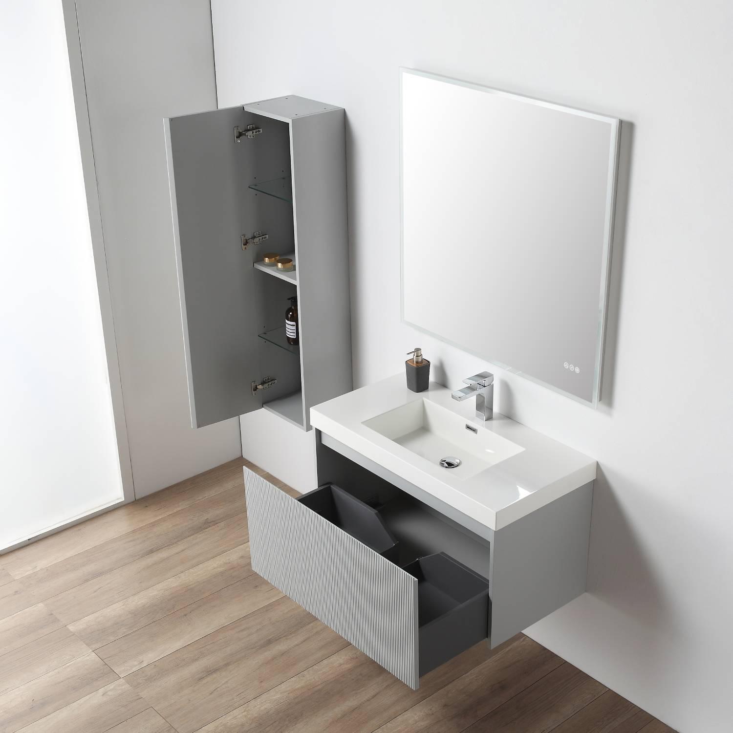 Positano 36″ Luxury Bathroom Vanity with Acrylic Sink Vanity Plus