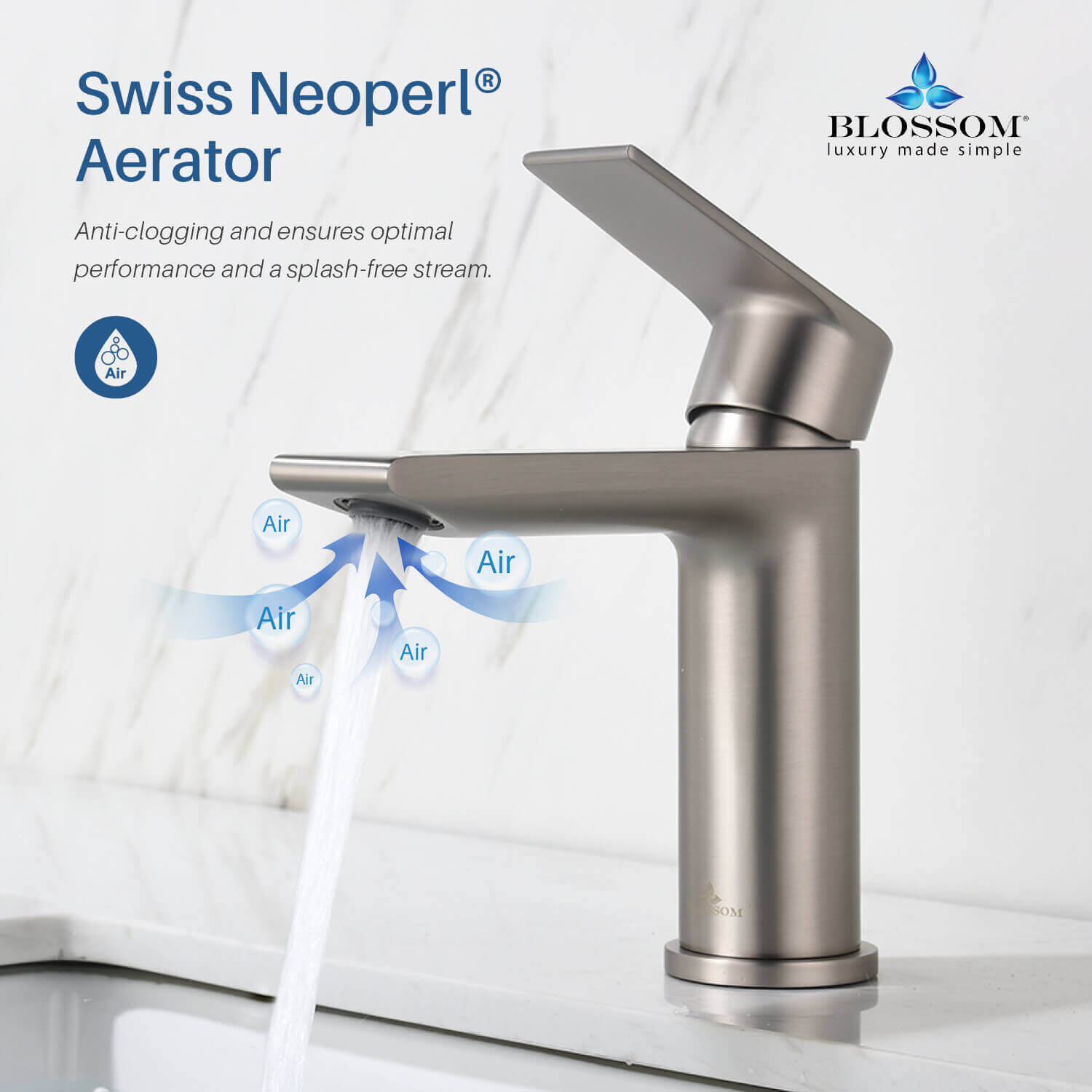 Single Handle Lavatory Faucet Nimbus Vanity Plus