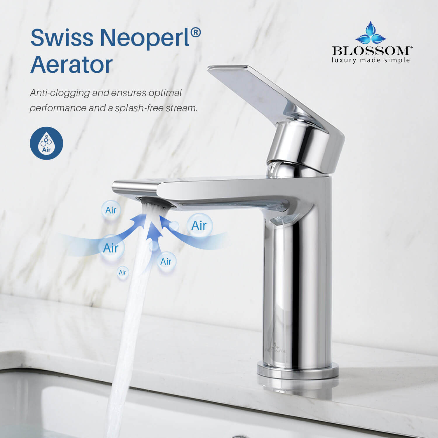 Single Handle Lavatory Faucet Nimbus Vanity Plus