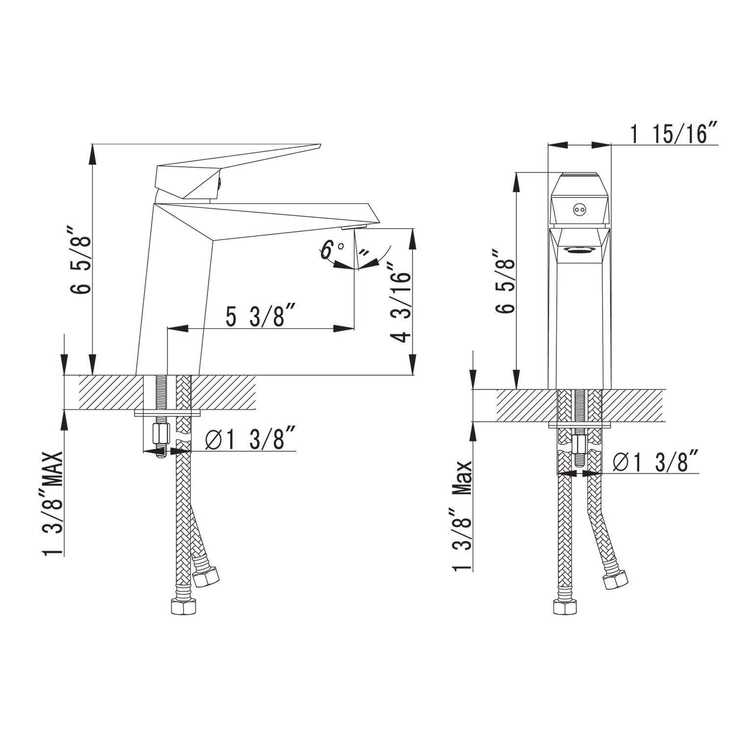 Single Handle Lavatory Faucet Serenity Vanity Plus