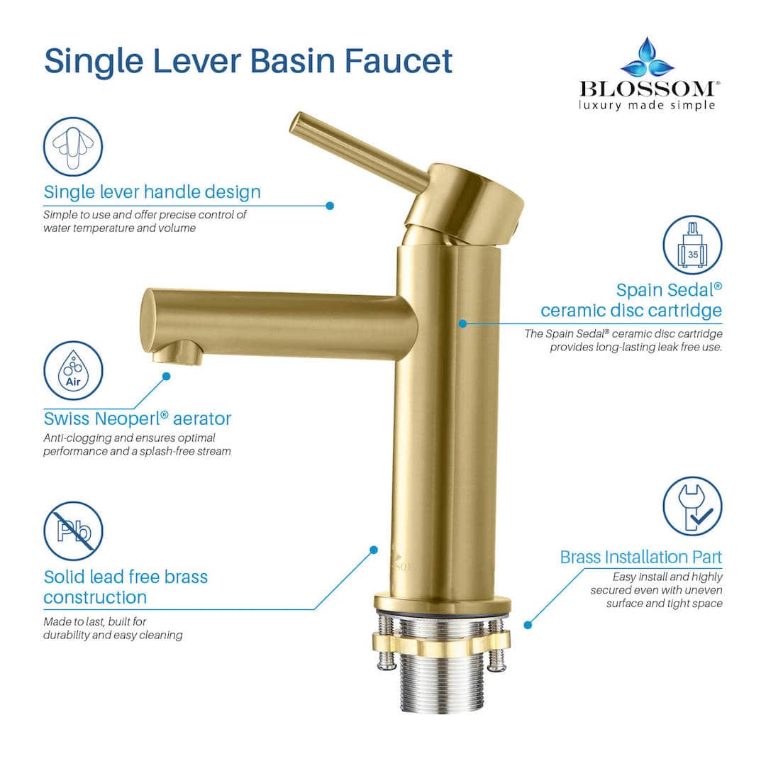 Single Handle Lavatory Faucet Vanity Plus