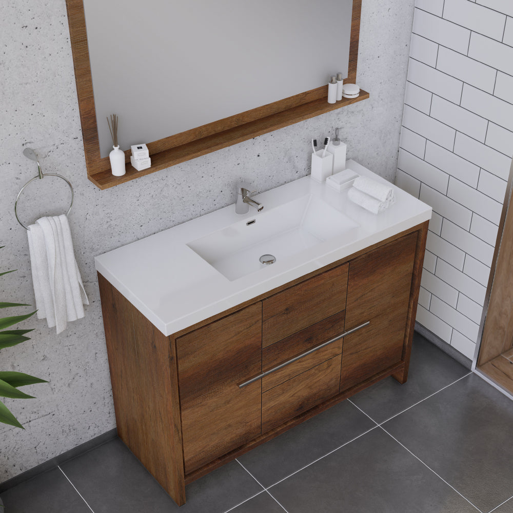Sortino 48" Vanity with Acrylic Top - Modern Bathroom Vanity