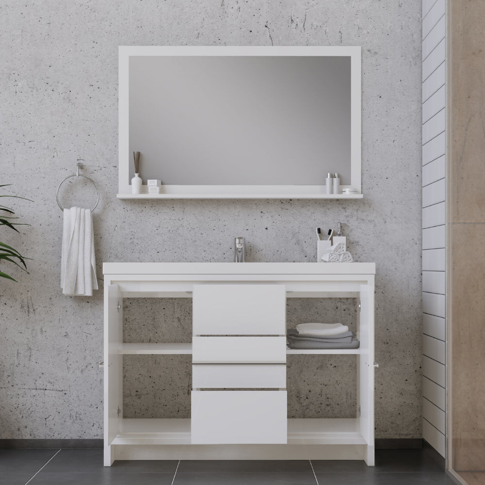 Sortino 48" Vanity with Acrylic Top - Modern Bathroom Vanity