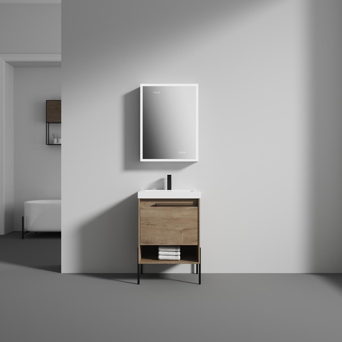Turin 24″ Vanity with Top - Modern Bathroom Vanity