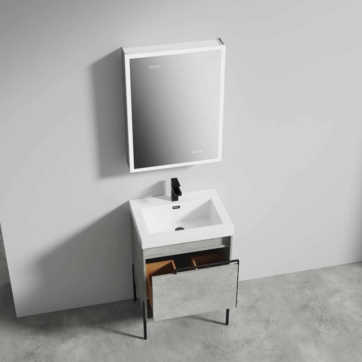 Turin 24″ Vanity with Top - Modern Bathroom Vanity